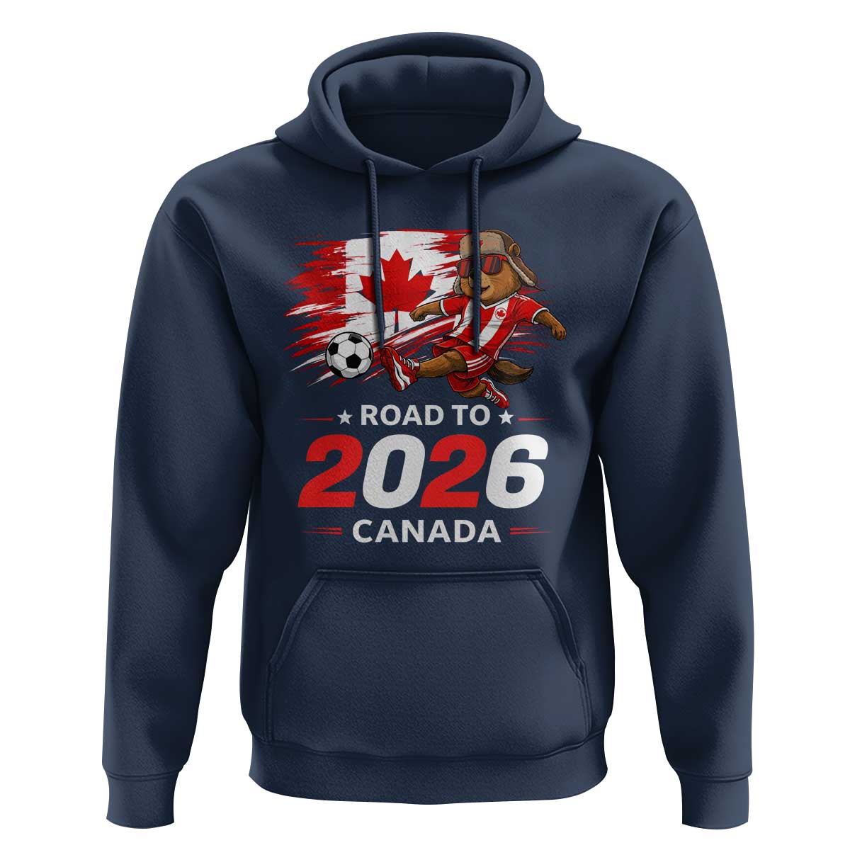 Proud Canada Soccer Beaver Hoodie Road To 2026
