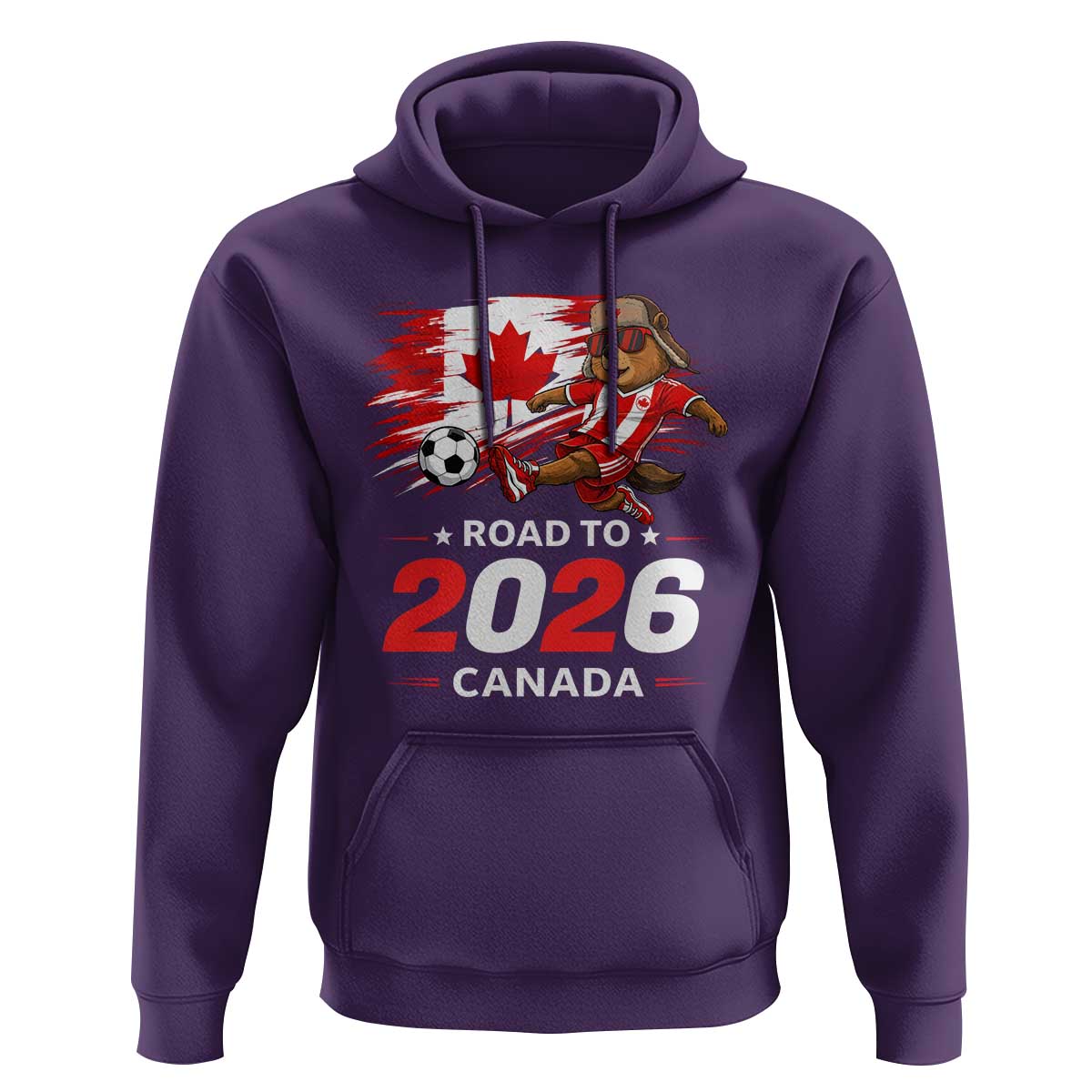 Proud Canada Soccer Beaver Hoodie Road To 2026