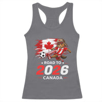 Proud Canada Soccer Beaver Racerback Tank Top Road To 2026