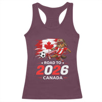 Proud Canada Soccer Beaver Racerback Tank Top Road To 2026