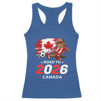 Proud Canada Soccer Beaver Racerback Tank Top Road To 2026