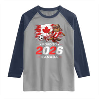 Proud Canada Soccer Beaver Raglan Shirt Road To 2026