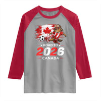 Proud Canada Soccer Beaver Raglan Shirt Road To 2026