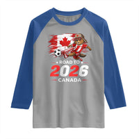 Proud Canada Soccer Beaver Raglan Shirt Road To 2026