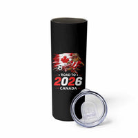 Proud Canada Soccer Beaver Skinny Tumbler Road To 2026