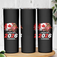 Proud Canada Soccer Beaver Skinny Tumbler Road To 2026