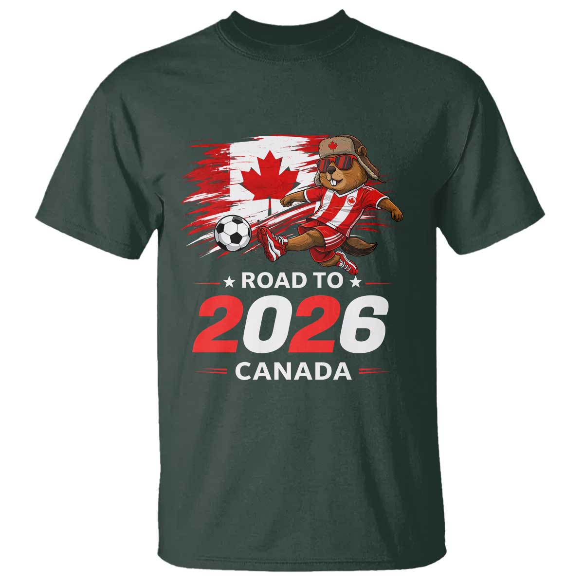 Proud Canada Soccer Beaver T Shirt Road To 2026