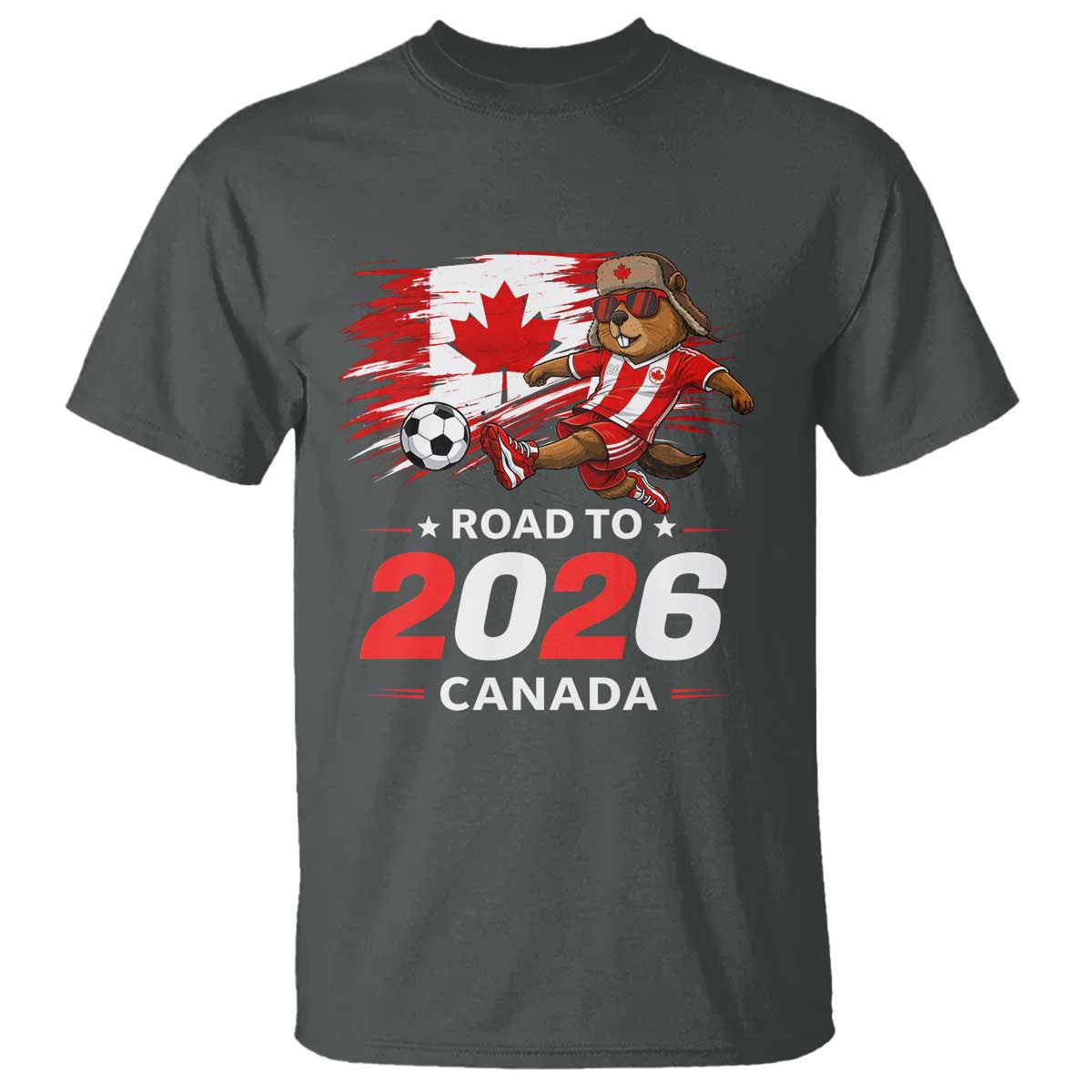 Proud Canada Soccer Beaver T Shirt Road To 2026