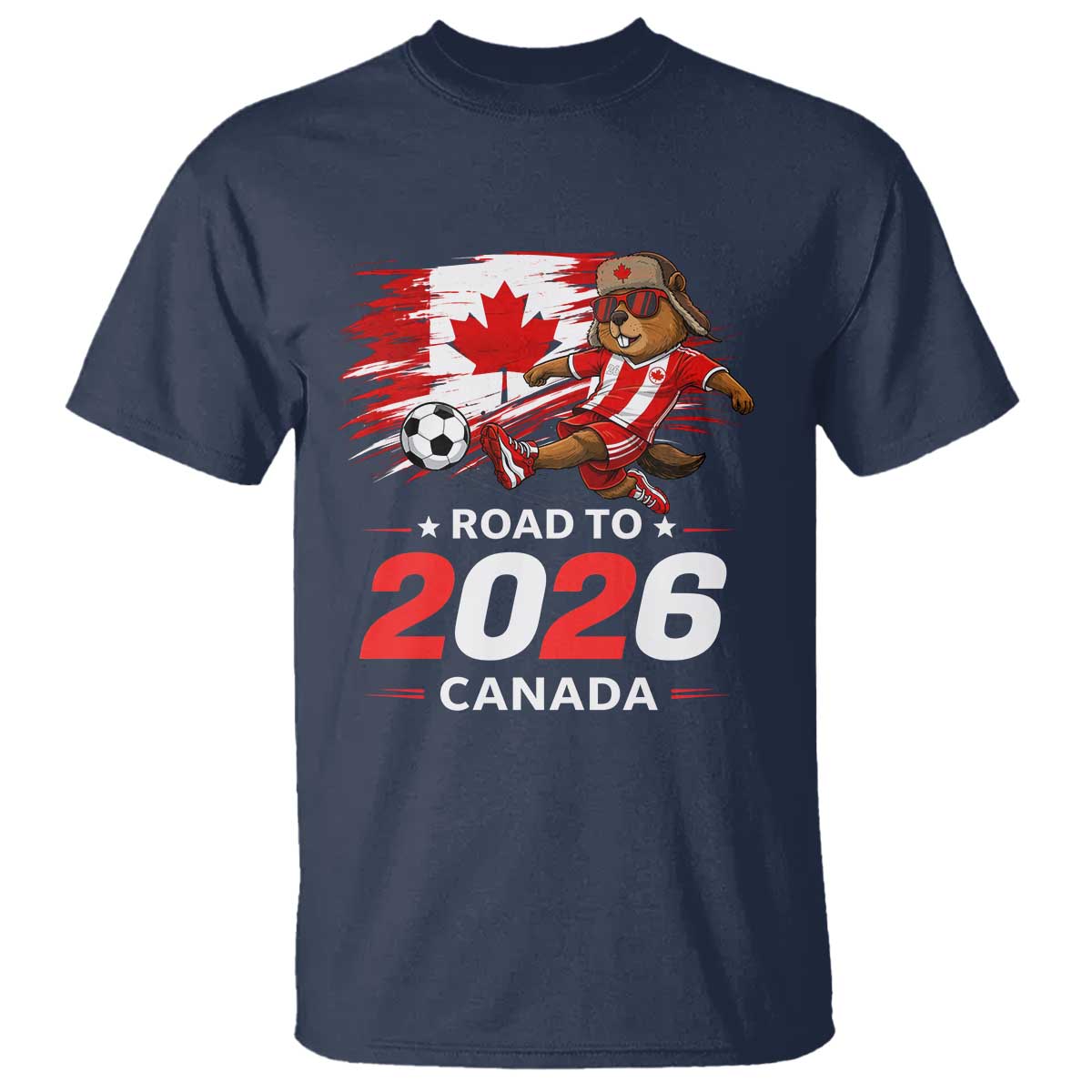 Proud Canada Soccer Beaver T Shirt Road To 2026