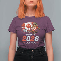 Proud Canada Soccer Beaver T Shirt For Women Road To 2026
