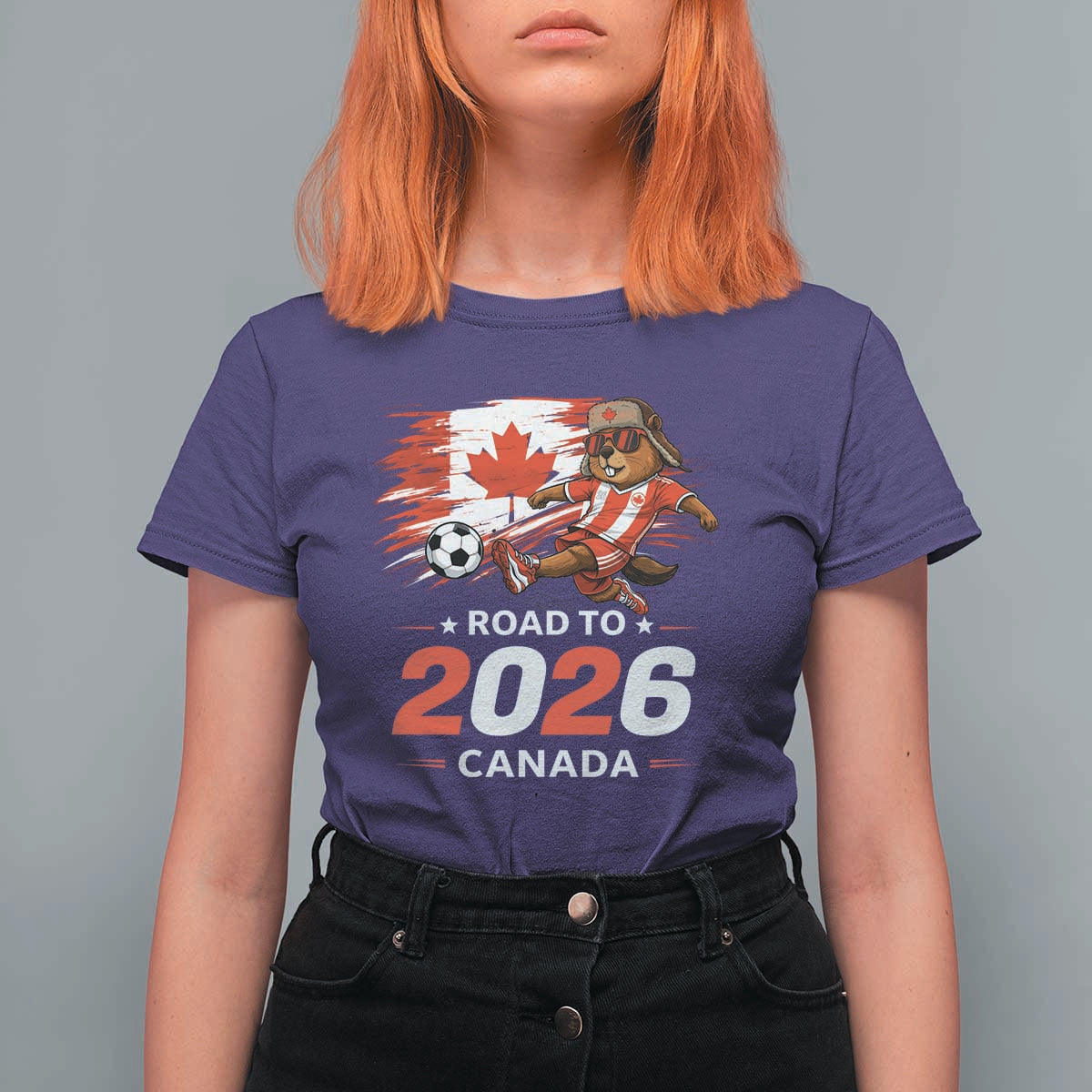 Proud Canada Soccer Beaver T Shirt For Women Road To 2026