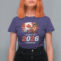 Proud Canada Soccer Beaver T Shirt For Women Road To 2026