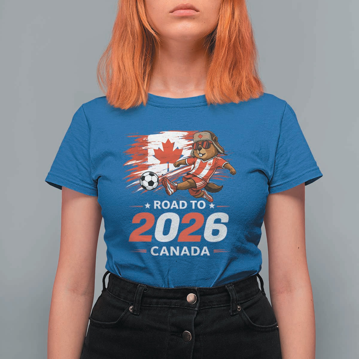 Proud Canada Soccer Beaver T Shirt For Women Road To 2026