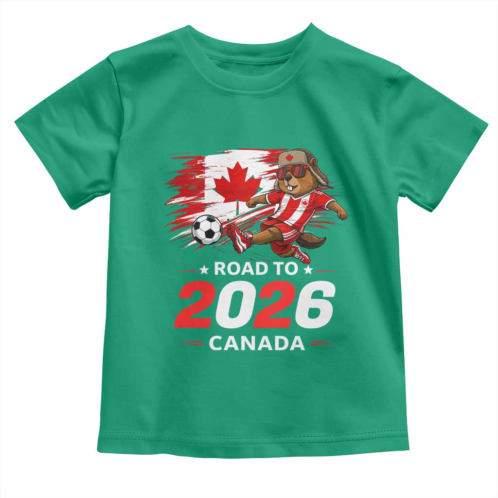 Proud Canada Soccer Beaver Toddler T Shirt Road To 2026