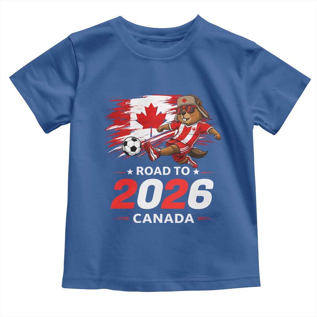 Proud Canada Soccer Beaver Toddler T Shirt Road To 2026