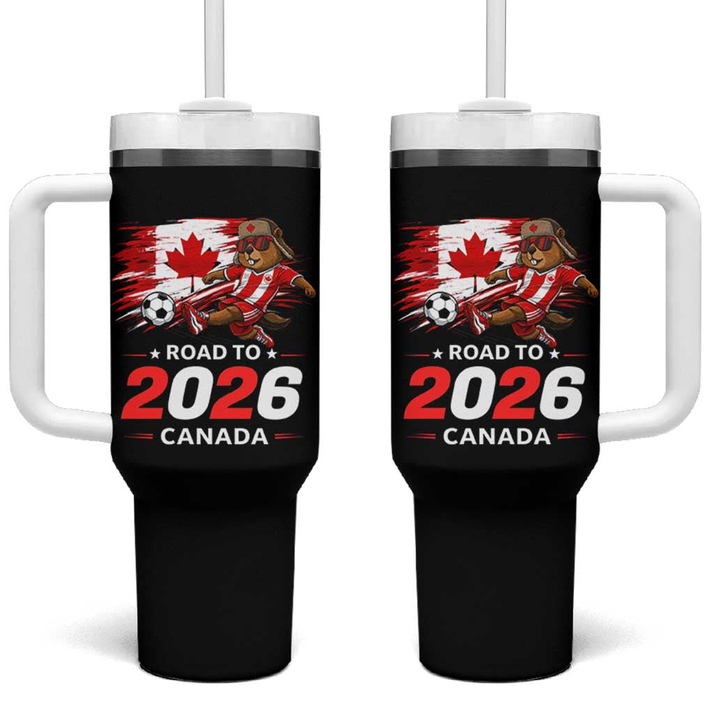 Proud Canada Soccer Beaver Tumbler With Handle Road To 2026