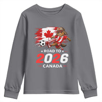 Proud Canada Soccer Beaver Youth Sweatshirt Road To 2026