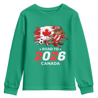Proud Canada Soccer Beaver Youth Sweatshirt Road To 2026