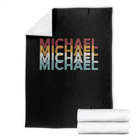 Michael Birthday Gift Throw Blanket Vintage Retro Michael Name Typography