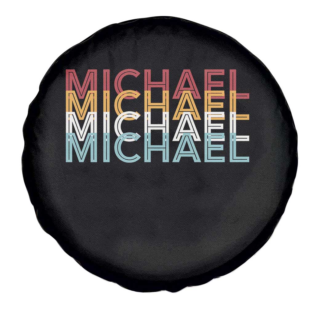 Michael Birthday Gift Spare Tire Cover Vintage Retro Michael Name Typography