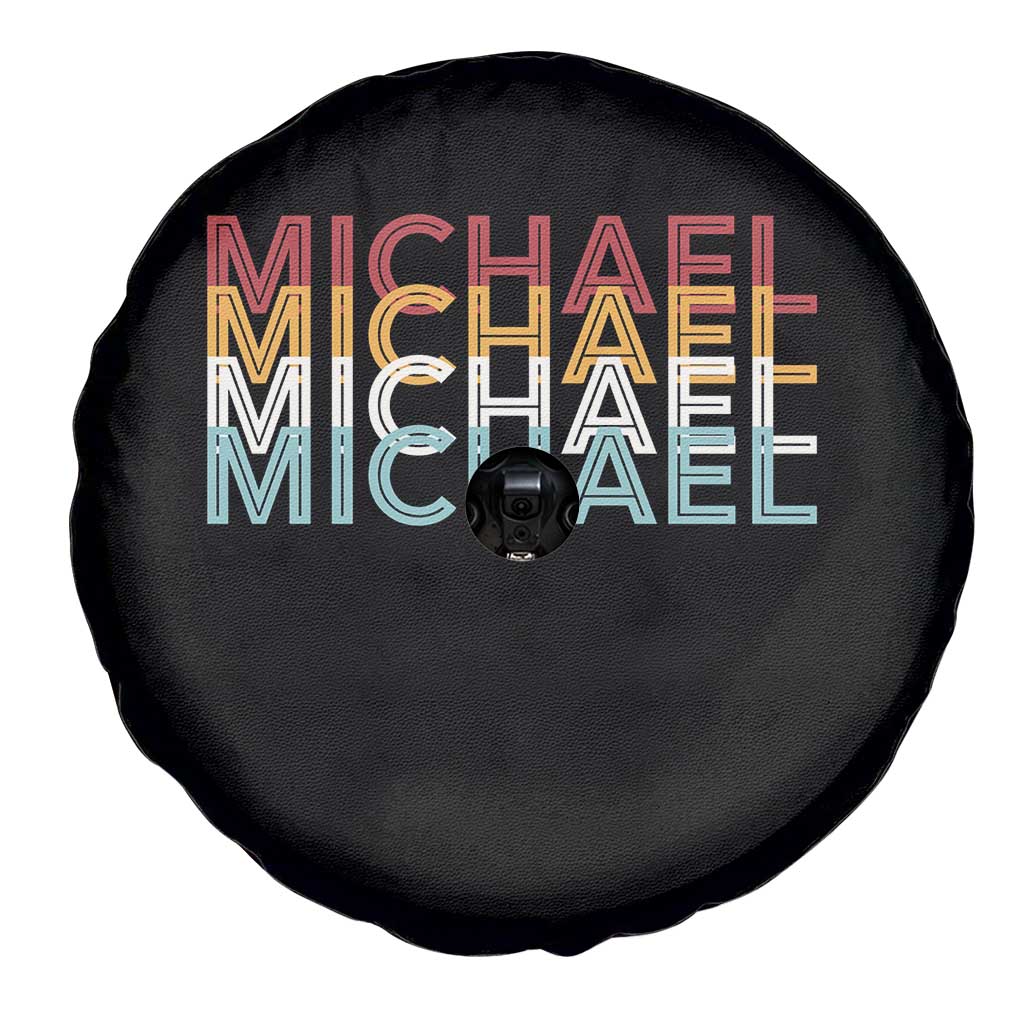 Michael Birthday Gift Spare Tire Cover Vintage Retro Michael Name Typography
