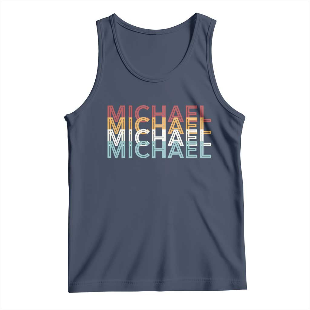 Michael Birthday Gift Tank Top Vintage Retro Michael Name Typography