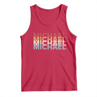 Michael Birthday Gift Tank Top Vintage Retro Michael Name Typography