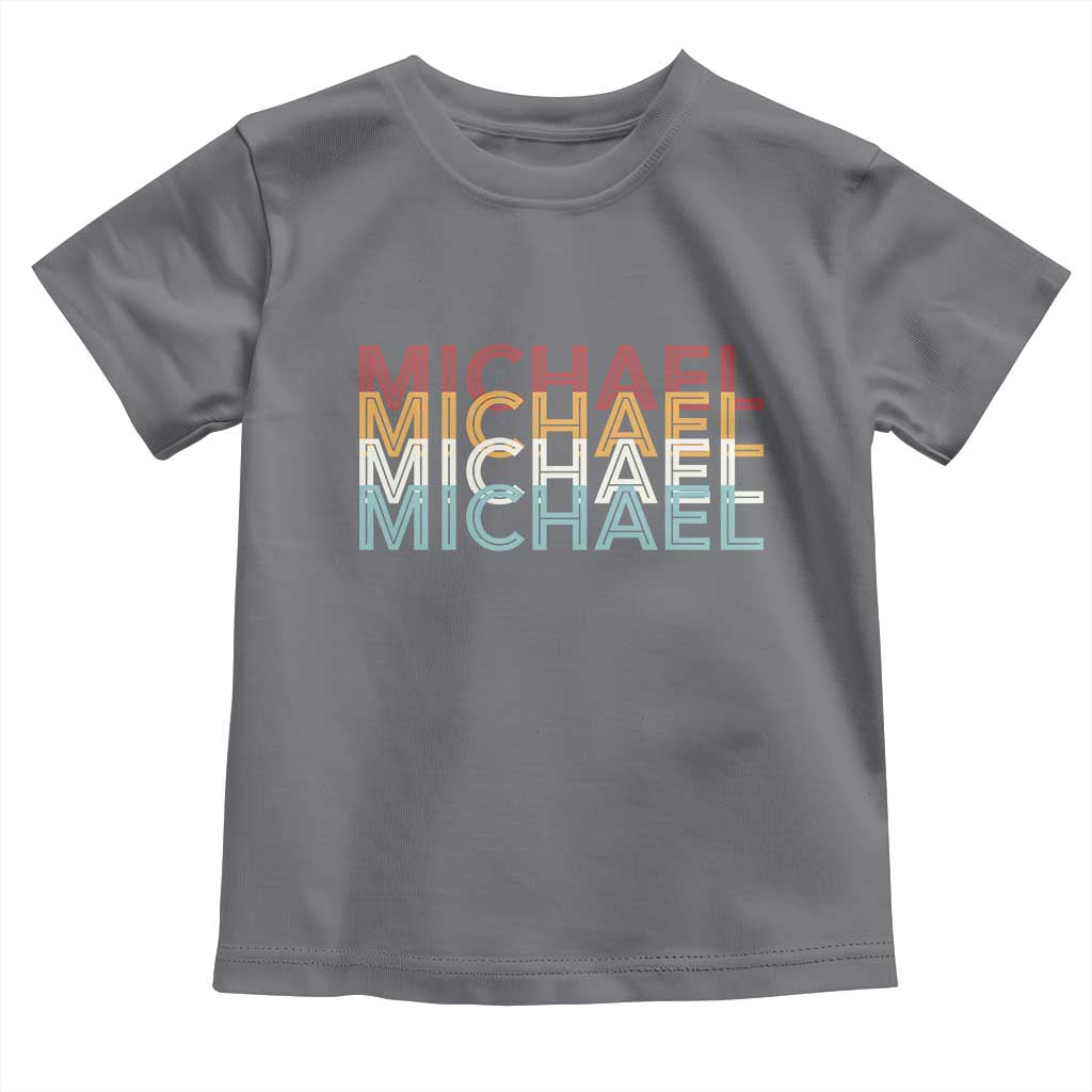 Michael Birthday Gift Toddler T Shirt Vintage Retro Michael Name Typography