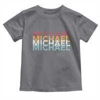 Michael Birthday Gift Toddler T Shirt Vintage Retro Michael Name Typography