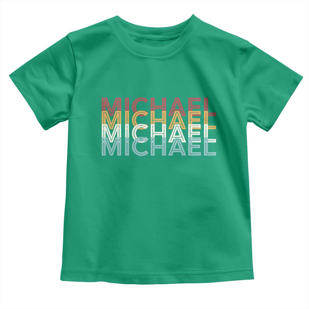 Michael Birthday Gift Toddler T Shirt Vintage Retro Michael Name Typography