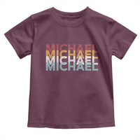 Michael Birthday Gift Toddler T Shirt Vintage Retro Michael Name Typography