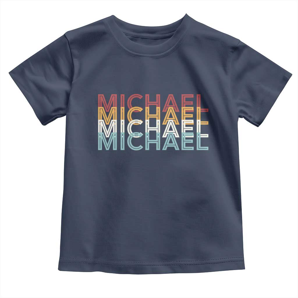Michael Birthday Gift Toddler T Shirt Vintage Retro Michael Name Typography
