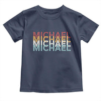 Michael Birthday Gift Toddler T Shirt Vintage Retro Michael Name Typography