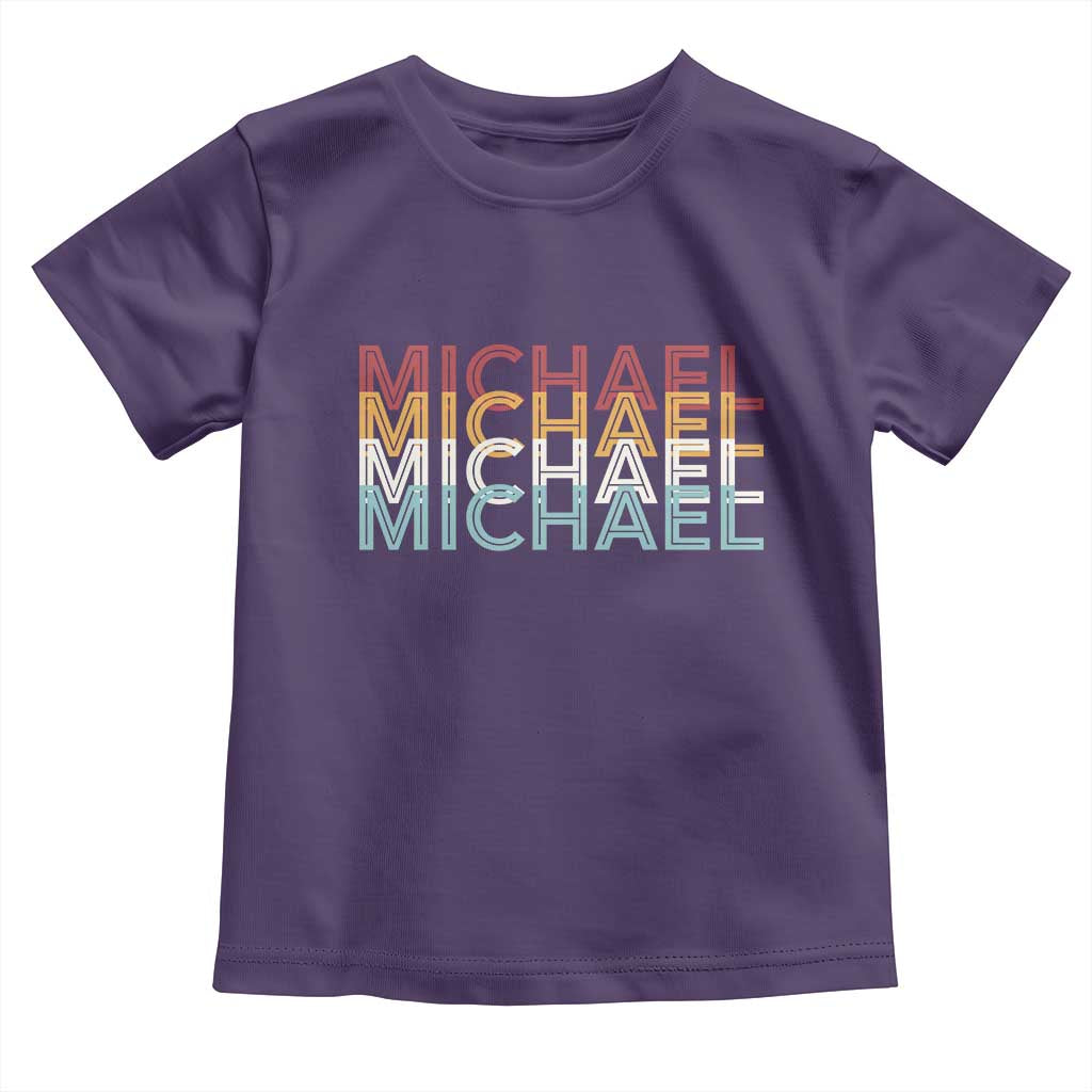 Michael Birthday Gift Toddler T Shirt Vintage Retro Michael Name Typography