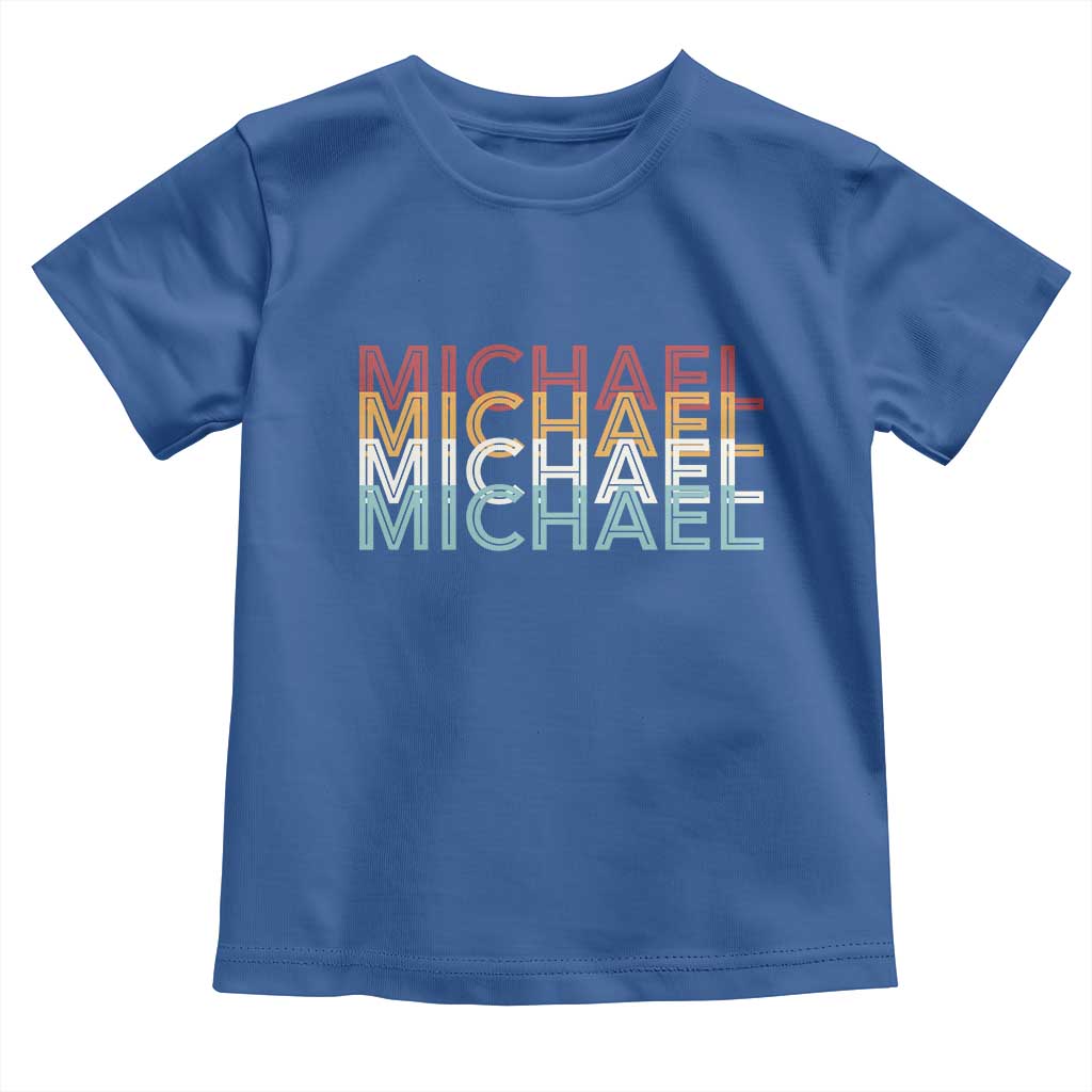 Michael Birthday Gift Toddler T Shirt Vintage Retro Michael Name Typography