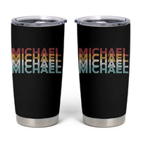 Michael Birthday Gift Tumbler Cup Vintage Retro Michael Name Typography
