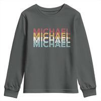 Michael Birthday Gift Youth Sweatshirt Vintage Retro Michael Name Typography