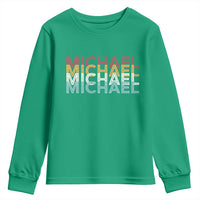 Michael Birthday Gift Youth Sweatshirt Vintage Retro Michael Name Typography