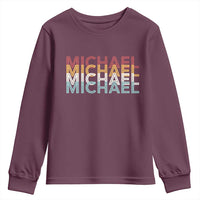Michael Birthday Gift Youth Sweatshirt Vintage Retro Michael Name Typography