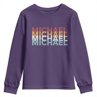 Michael Birthday Gift Youth Sweatshirt Vintage Retro Michael Name Typography