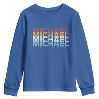 Michael Birthday Gift Youth Sweatshirt Vintage Retro Michael Name Typography