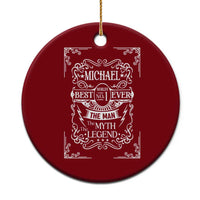 Michael The Man The Myth The Legend Ceramic Ornament Vintage Gift For Michael Name