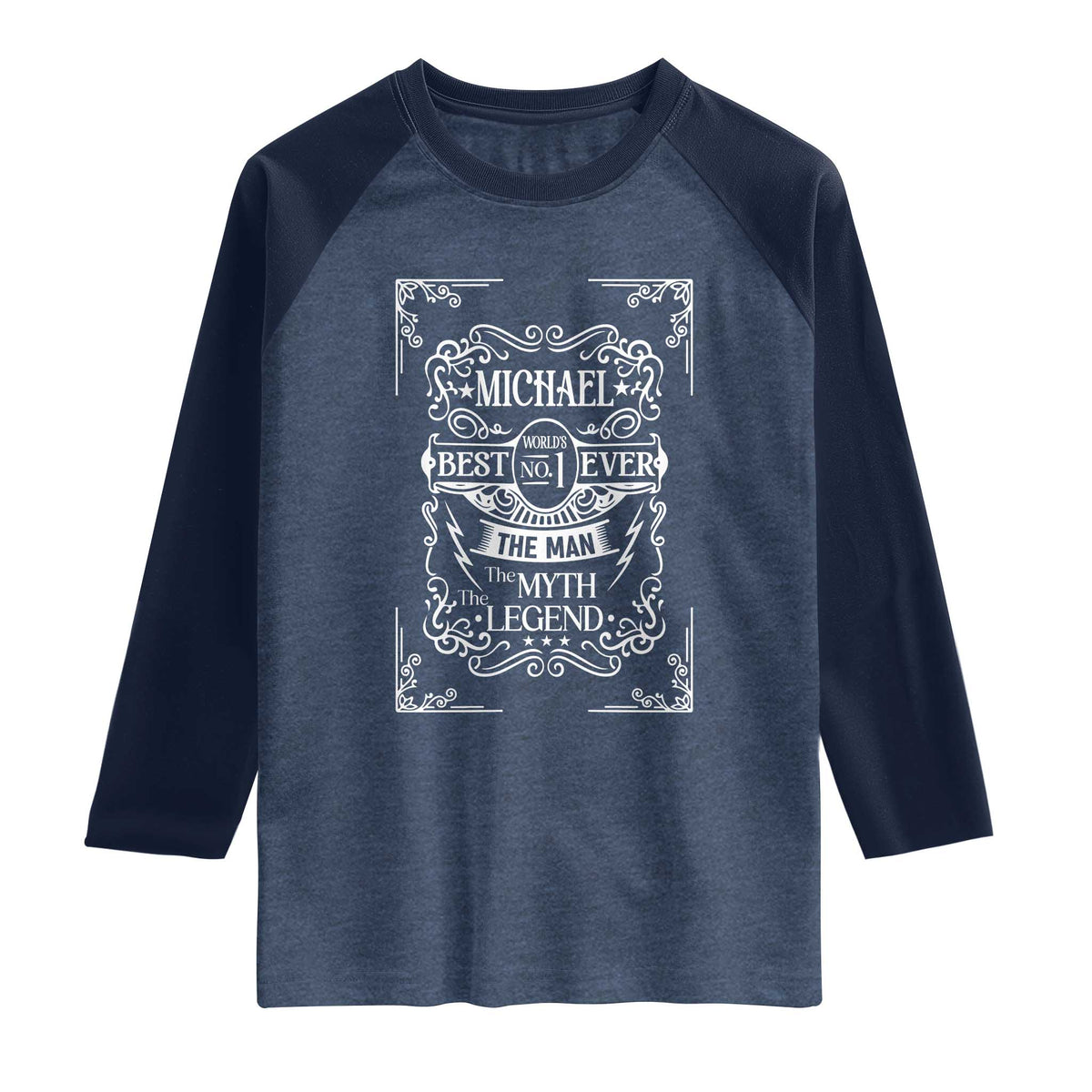 Michael The Man The Myth The Legend Raglan Shirt Vintage Gift For Michael Name
