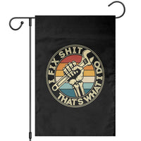 Vintage Skeleton Wrench Graphic Garden Flag I Fix Shit Thats What I Do