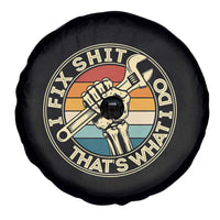 Vintage Skeleton Wrench Graphic Spare Tire Cover I Fix Shit Thats What I Do