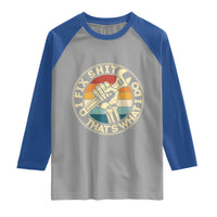 Vintage Skeleton Wrench Graphic Raglan Shirt I Fix Shit Thats What I Do