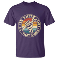 Vintage Skeleton Wrench Graphic T Shirt I Fix Shit Thats What I Do