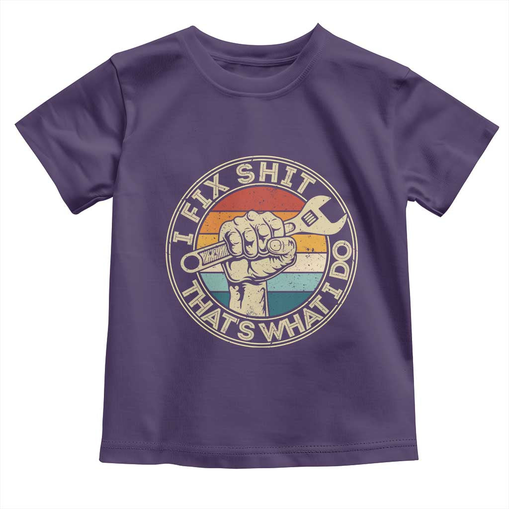 Auto Mechanic Dad Gift Toddler T Shirt Vintage I Fix Shit Thats What I Do