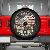 USA 250th Anniversary Patriotic Mechanic Spare Tire Cover Freedom And Fixing It