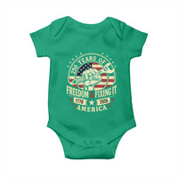 USA 250th Anniversary Patriotic Mechanic Baby Onesie Freedom And Fixing It